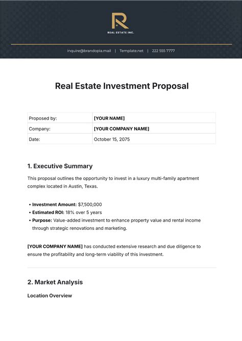 Real Estate Proposal Template