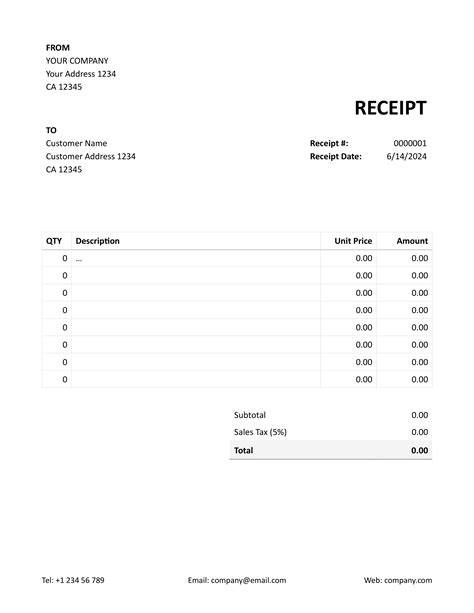 Reciept Templates