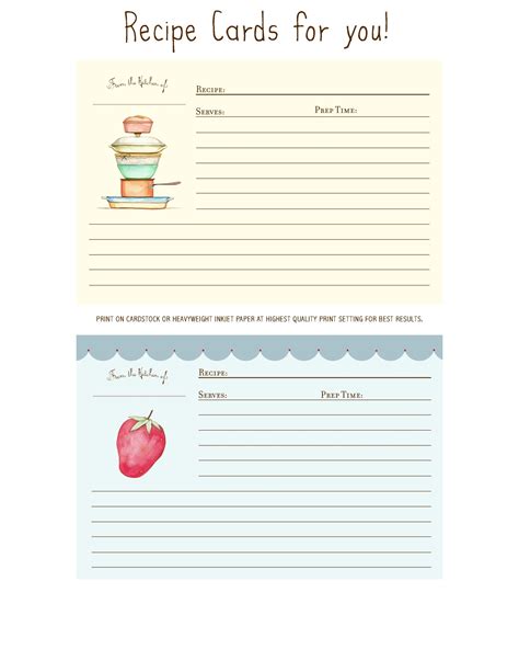 Recipe Card Template Google Docs