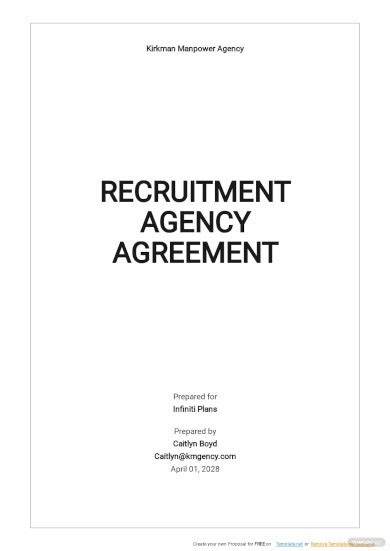 Recruitment Agency Contract Template