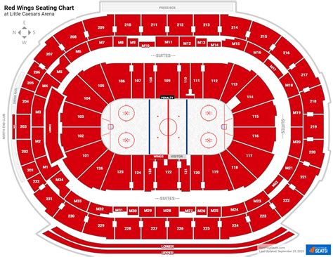 Red Wings Little Caesars Arena Seating Chart