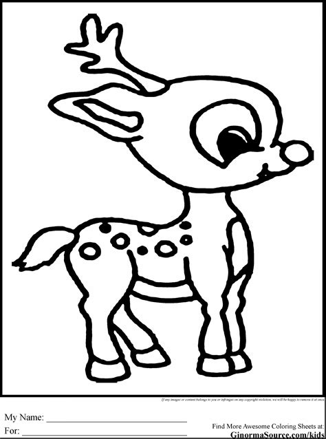 Reindeer Coloring Pages Printable