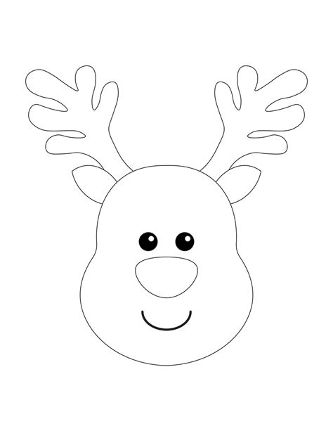 Reindeer Face Template