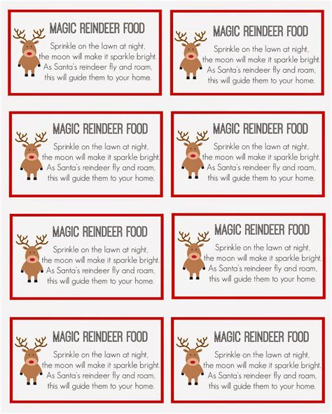 Reindeer Food Printable