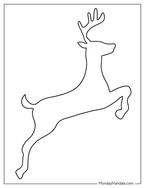 Reindeer Outline Printable