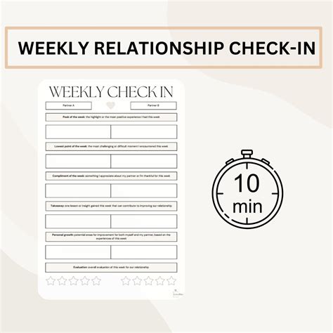 Relationship Check In Template