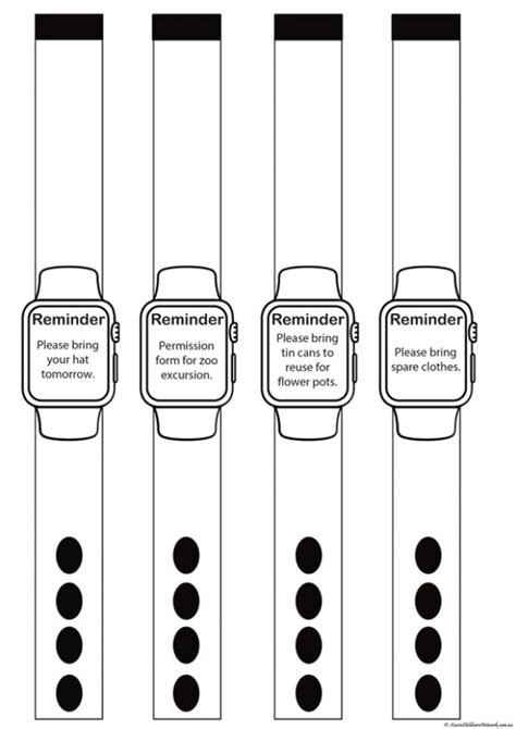 Reminder Bracelet Watch Template