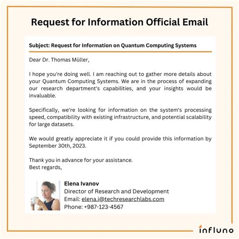 Request Information Email Template