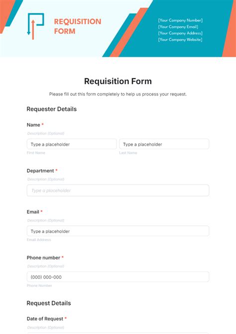 Requisition Form Template