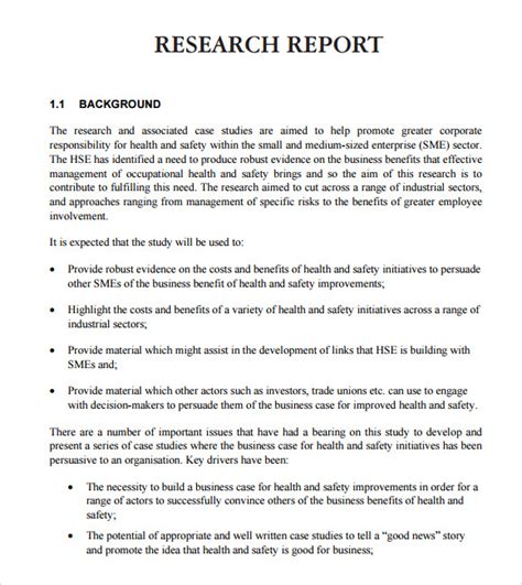 Research Report Template