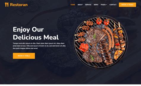 Restaurant Web Design Template