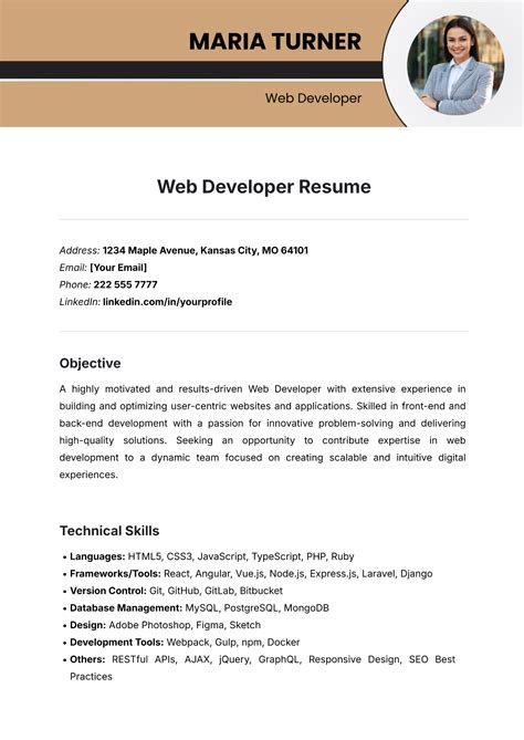 Resume Template Software Developer