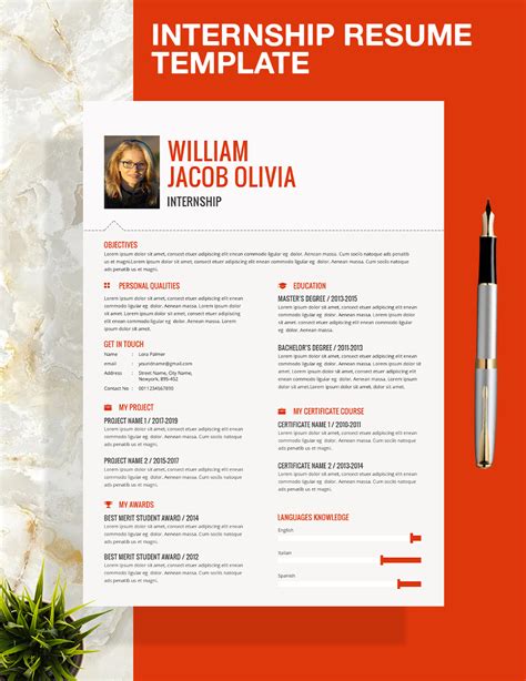 Resume Templates Internship