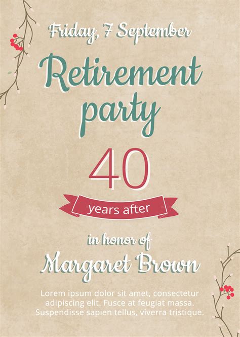Retirement Flyer Template