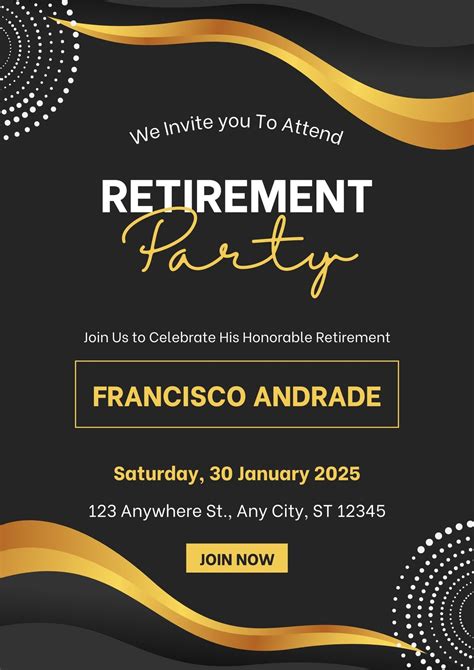 Retirement Flyer Template Word Free