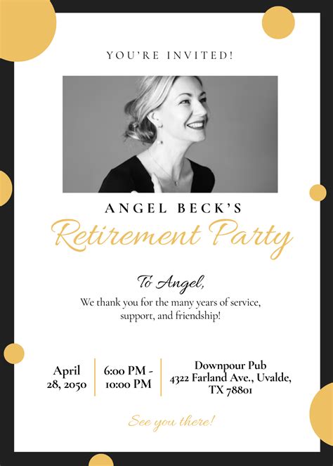 Retirement Invitation Free Template