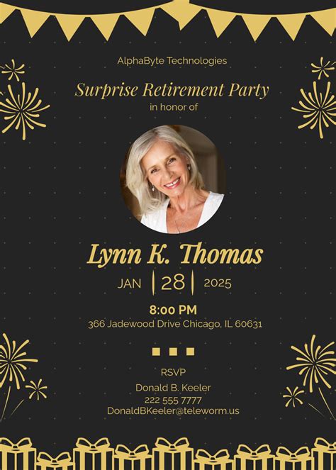 Retirement Party Invitation Template