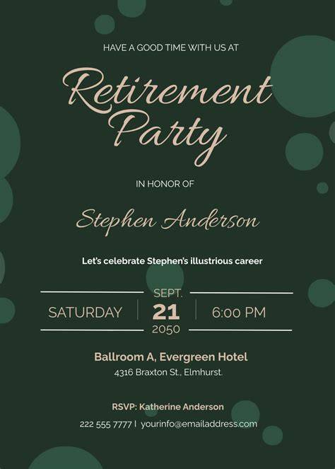 Retirement Party Templates