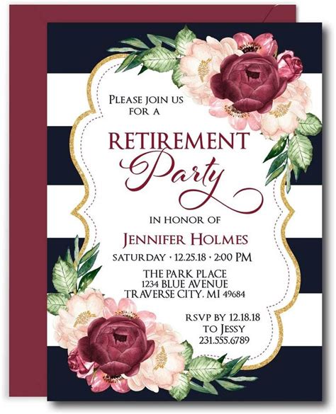 Retirement Reception Invitation Template