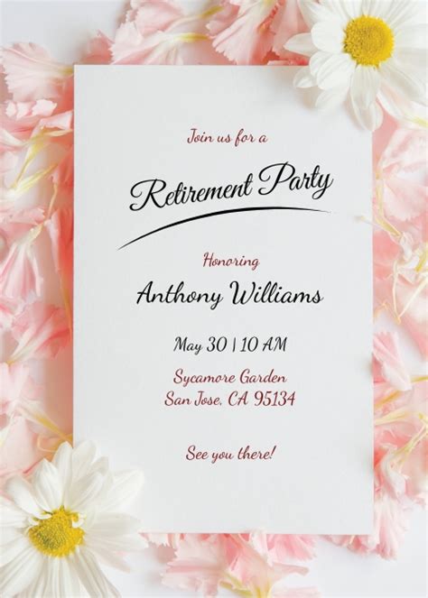 Retirement Template Invitation