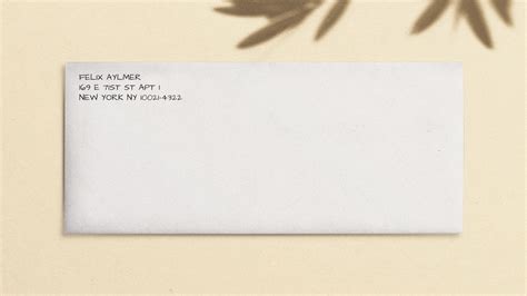 Return Address Envelope Template