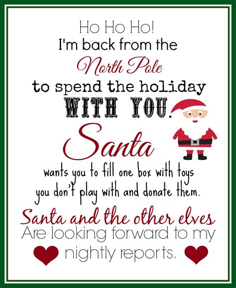 Return Letter From Elf On The Shelf Printable