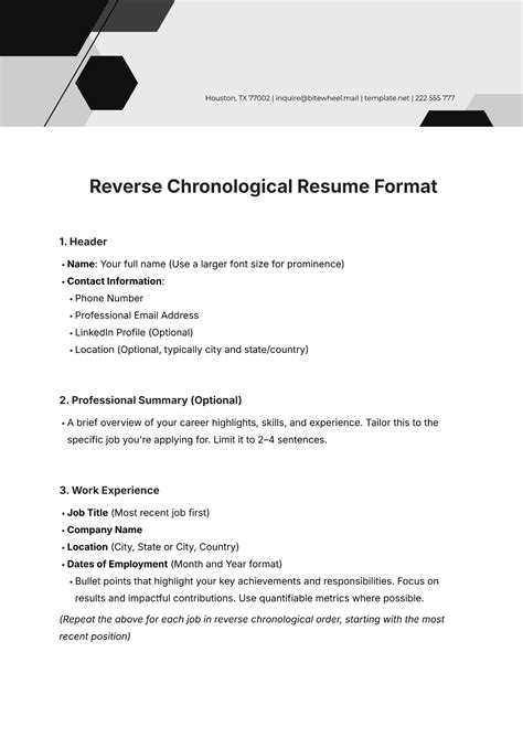 Reverse-chronological Resume Template
