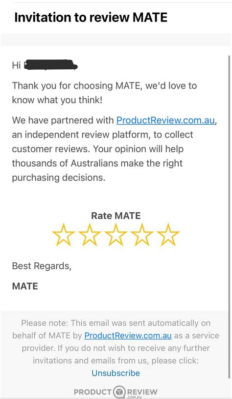 Review Email Template