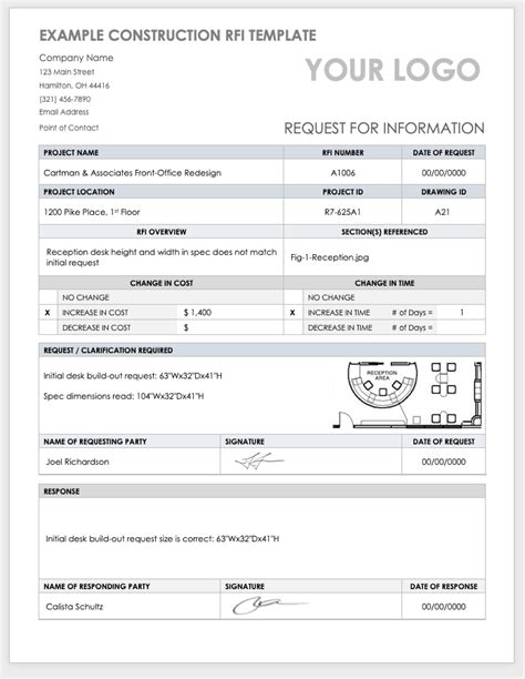 Rfi Template Construction