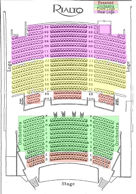 Rialto Seating Chart