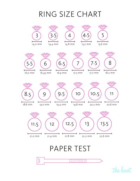 Ring Sizing Chart Mm