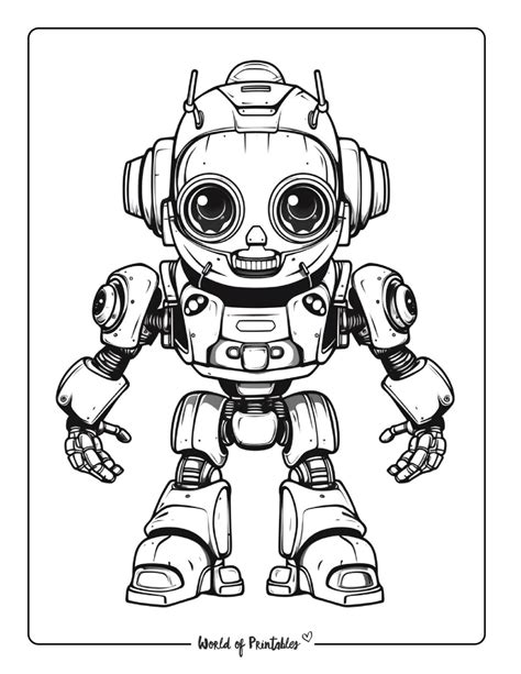Robot Printable Coloring Pages
