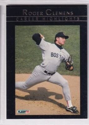 Roger Clemens Career Highlights Card