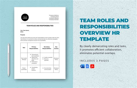 Roles Responsibilities Template
