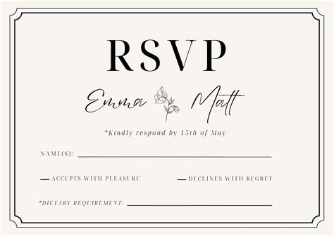 Rsvp Cards Templates