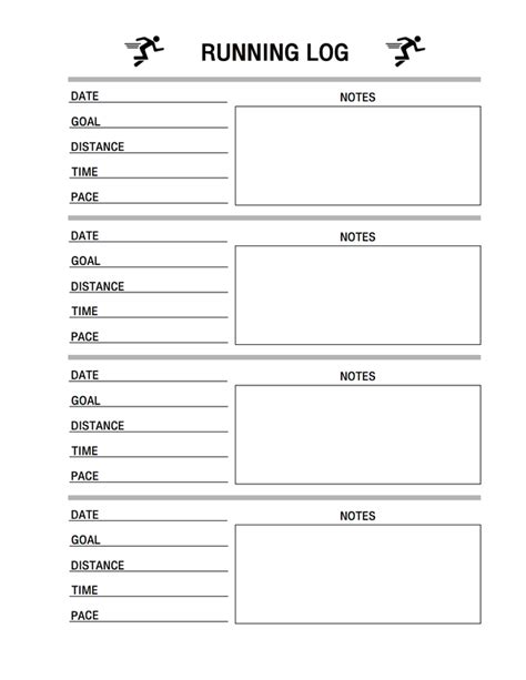 Running Journal Template