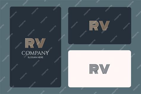 Rv Logo Design Template
