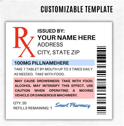 Rx Label Template
