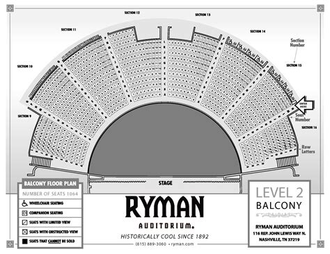 Ryman Theatre Seating Chart