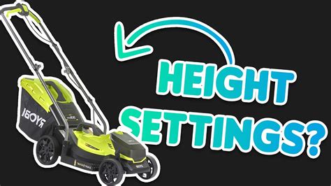 Ryobi Lawn Mower Height Settings Chart