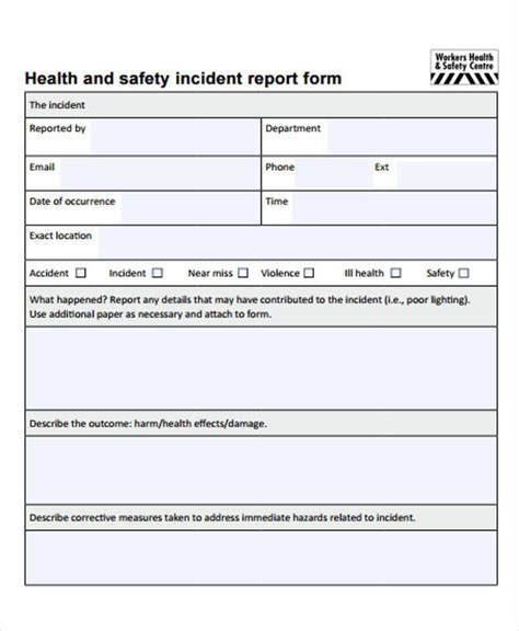 Safety Report Template