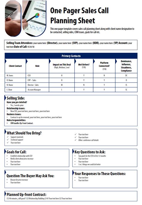 Sales Call Plan Template