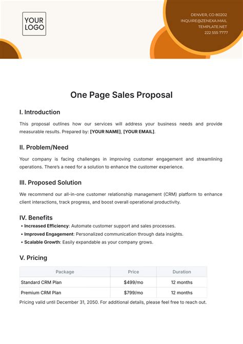 Sales Proposal Template