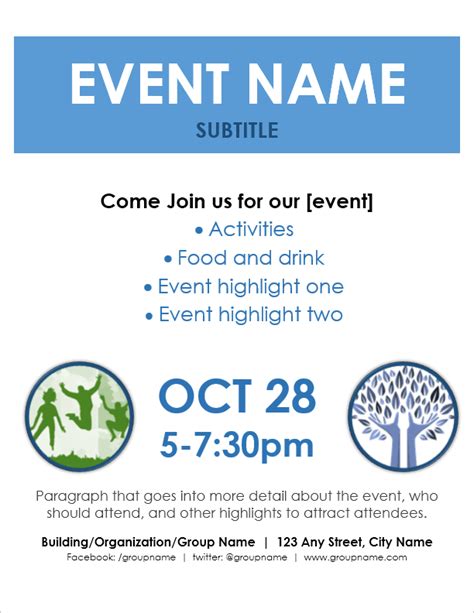 Sample Flyer Templates Word