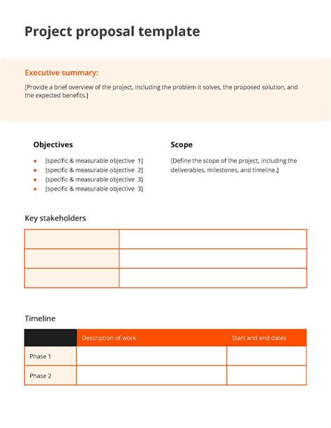 Sample Template For Proposal