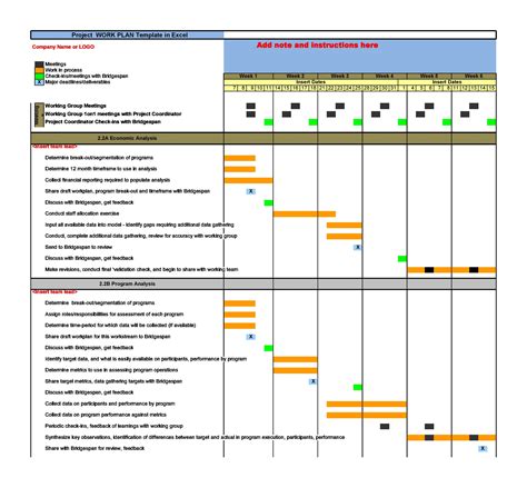 Sample Work Plan Template