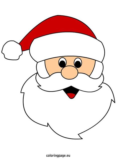 Santa Claus Face Cut Out Template