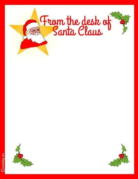 Santa Claus Stationary Free Printable