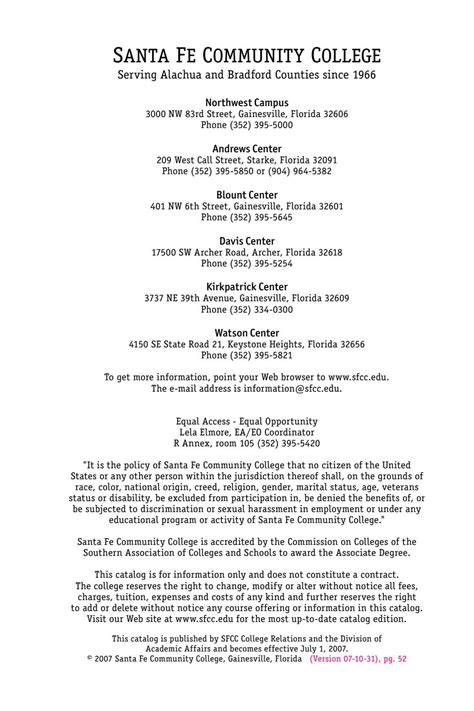 Santa Fe Community College Gainesville Fl Course Catalog