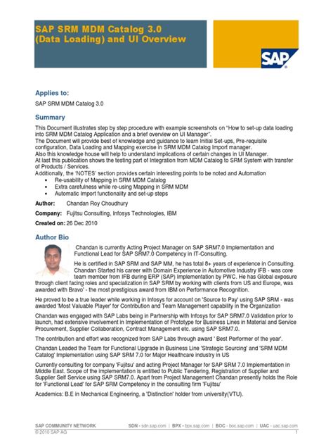 Sap Srm-mdm Catalog 3.0 Installation Guide